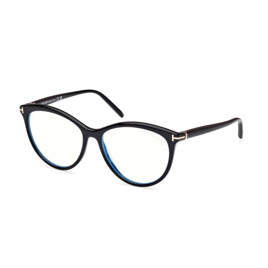 Tom Ford FT5990-B 1 Blauw-Light Block Zwart Dames Bril