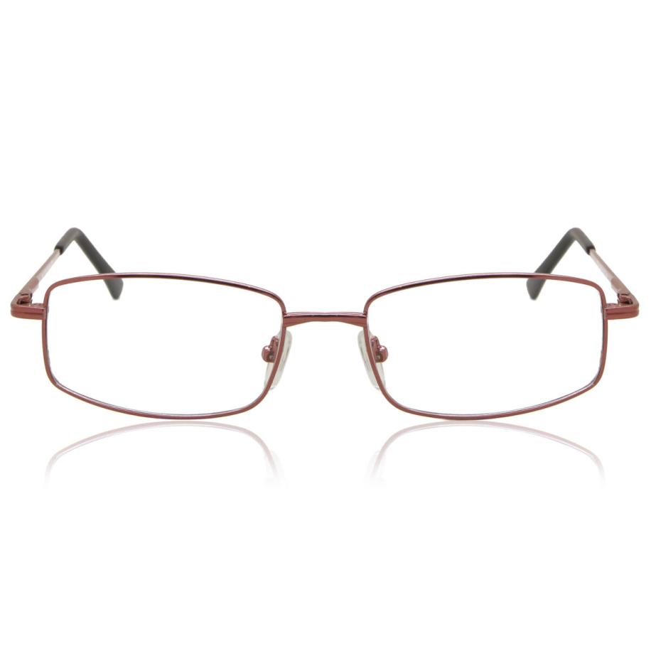 Heren Rechthoek Volledige rand Metaal Rood Bril - Anti-Blauwlichtglazen - SmartBuy Collection