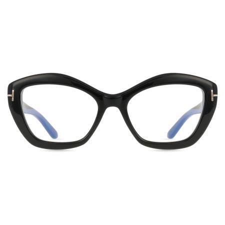 Tom Ford FT6044-B 001 Blauw-Light Block Zwart Dames Bril