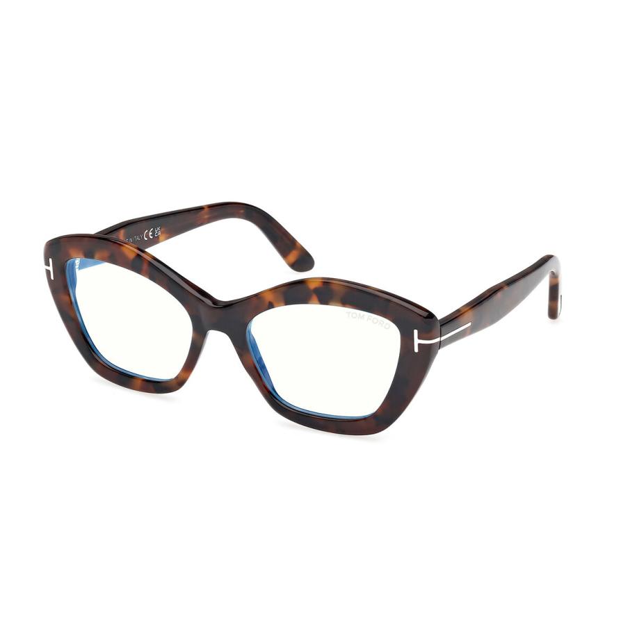Tom Ford FT6044-B 52 Blauw-Light Block Tortoiseshell Dames Bril