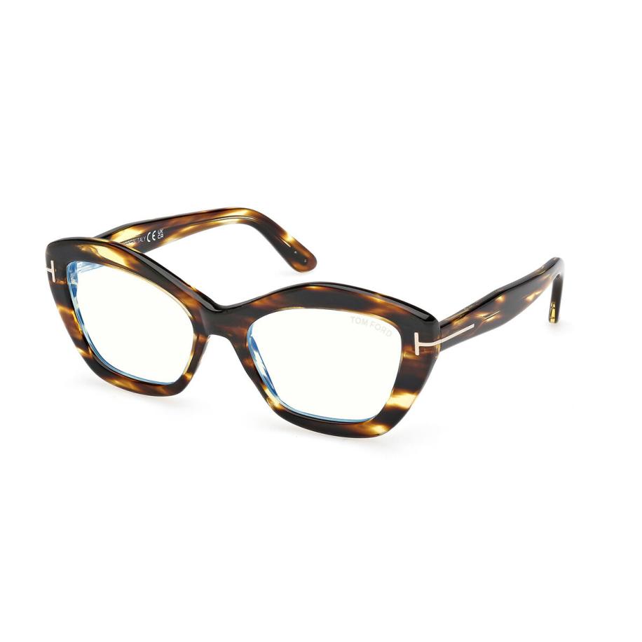 Tom Ford FT6044-B 55 Blauw-Light Block Tortoiseshell Dames Bril