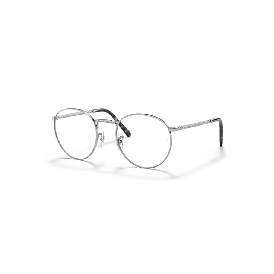 Ray-Ban New Round Optics Zilver montuur Helder glazen Gepolariseerd 50-21