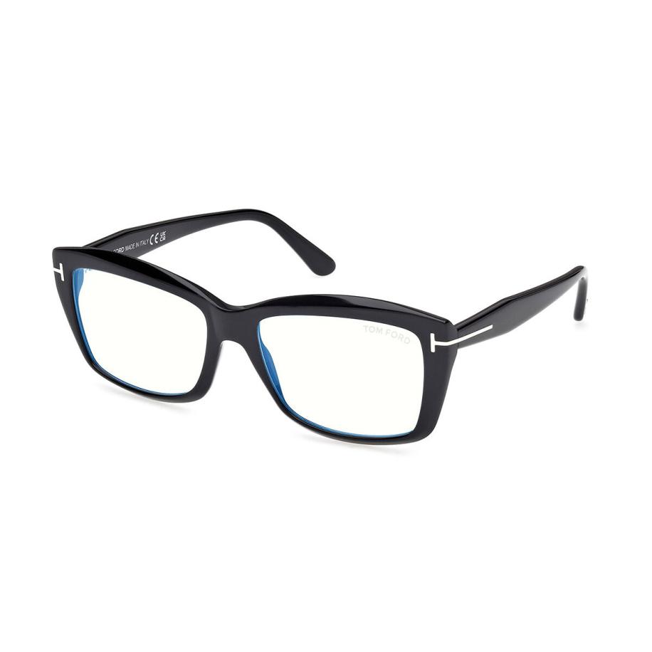Tom Ford FT6065-B 1 Blauw-Light Block Zwart Dames Bril