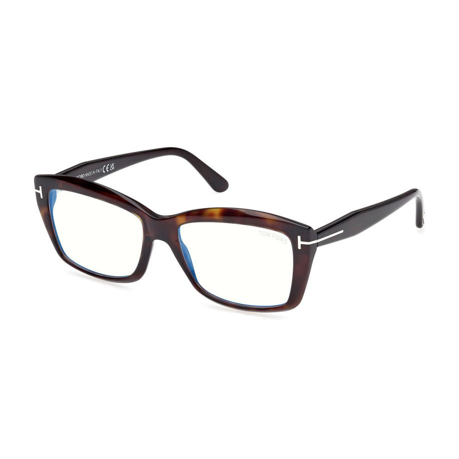Tom Ford FT6065-B 52 Blauw-Light Block Tortoiseshell Dames Bril