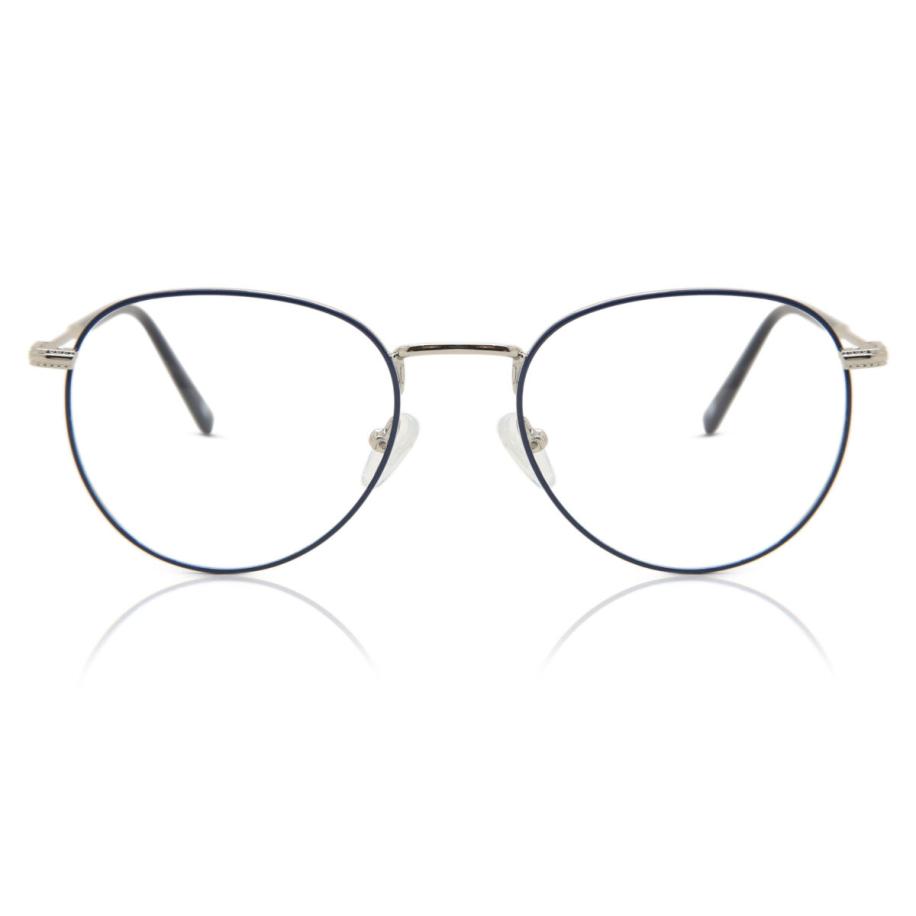 Heren Ovaal Volledige rand Metaal Blauw Bril - Anti-Blauwlichtglazen - SmartBuy Collection
