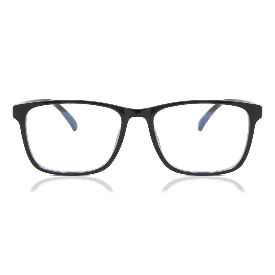 Heren Vierkant Volledige rand Plastic Zwart Bril - Anti-Blauwlichtglazen - SmartBuy Collection