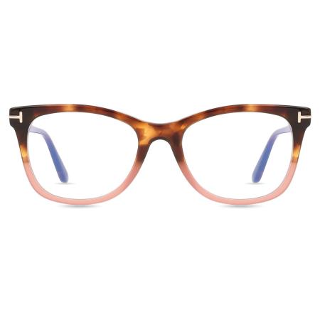 Tom Ford FT5986-B 056 Blauw-Light Block Tortoiseshell Dames Bril