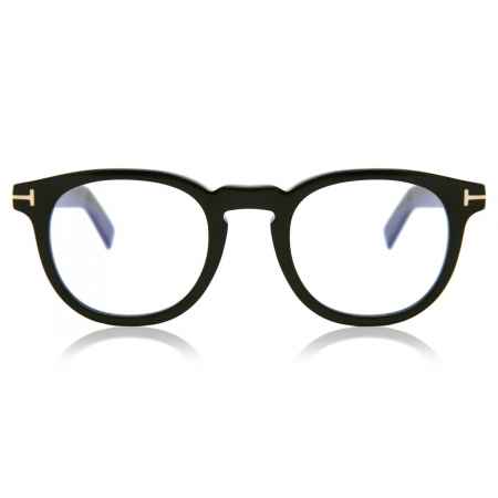 Tom Ford FT5629-B 001 Blauw-Light Block Zwart Heren Bril