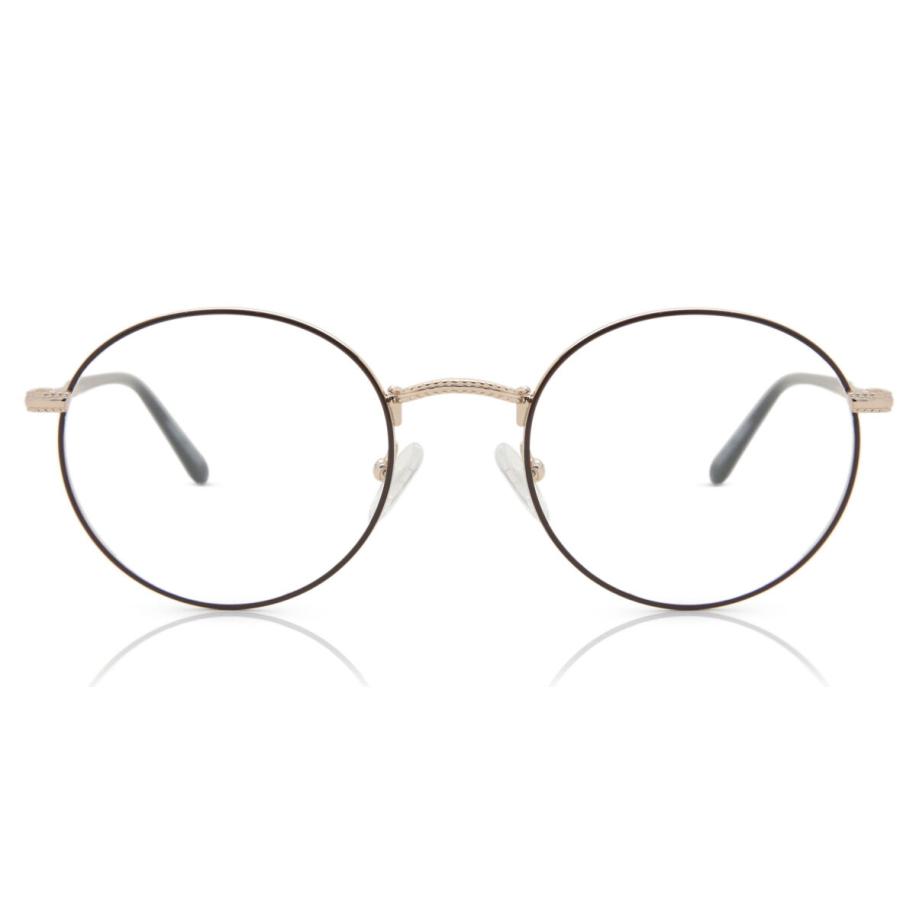 Dames Rond Volledige rand Metaal Goud Bril - Anti-Blauwlichtglazen - SmartBuy Collection
