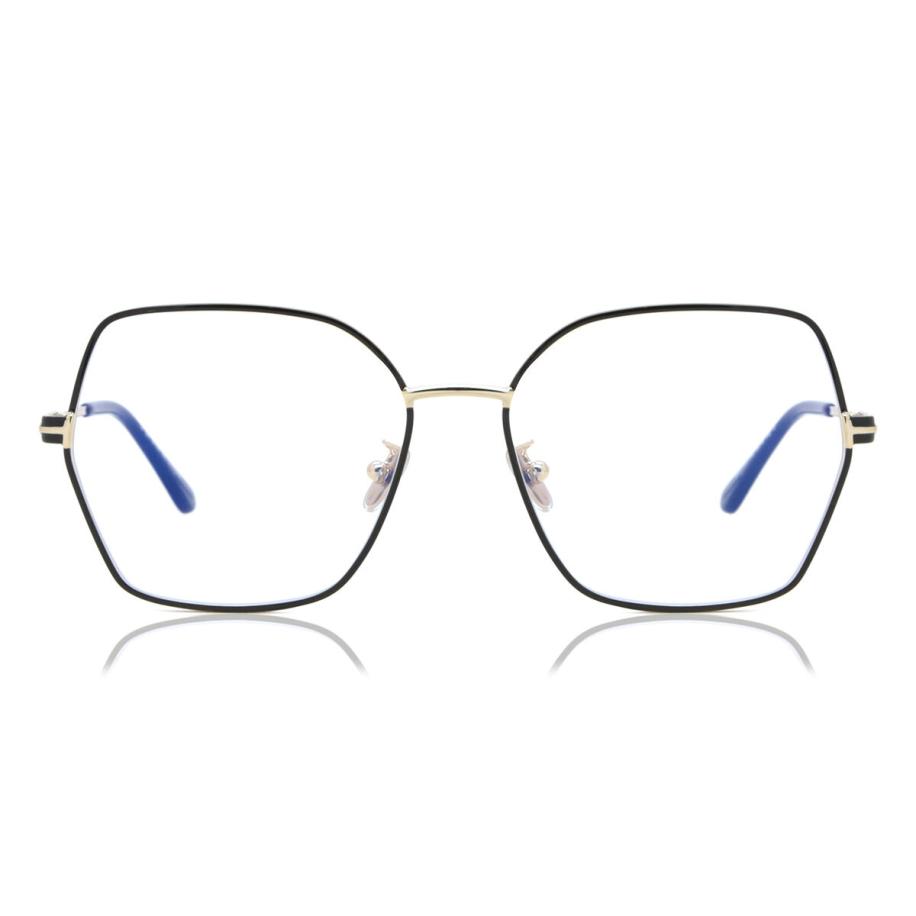 Tom Ford FT5876-B 32 Blauw-Light Block Goud Dames Bril
