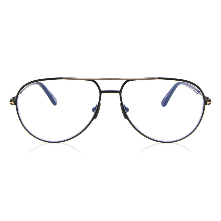 Tom Ford FT5829-B 1 Blauw-Light Block Zwart Heren Bril