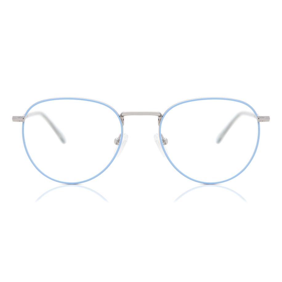 Heren Ovaal Volledige rand Metaal Blauw Bril - Anti-Blauwlichtglazen - SmartBuy Collection