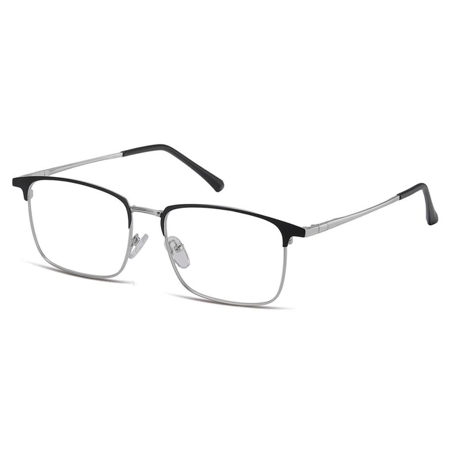 Heren Vierkant Volledige rand Metaal Zwart Bril - Anti-Blauwlichtglazen - SmartBuy Collection