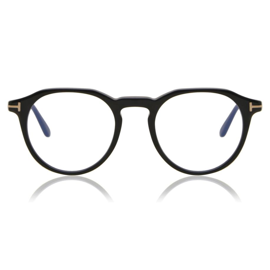 Tom Ford FT5833-B 1 Blauw-Light Block Zwart Heren Bril