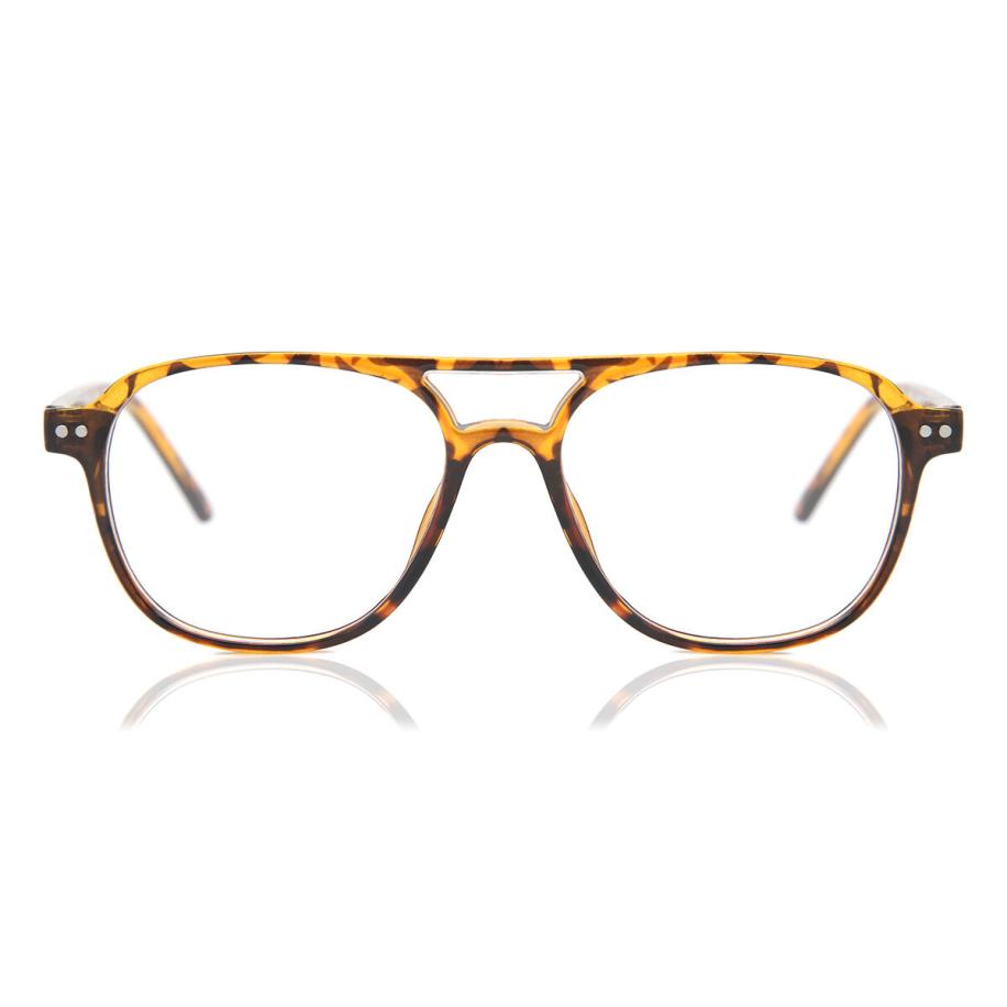 Heren Piloot Volledige rand Plastic Tortoiseshell Bril - Anti-Blauwlichtglazen - SmartBuy Collection