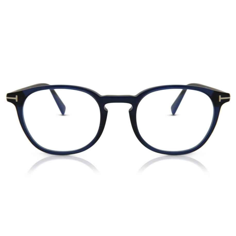 Tom Ford FT5583-B 90 Blauw-Light Block Blauw Heren Bril