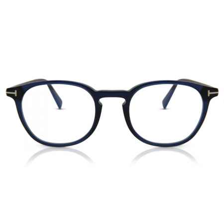 Tom Ford FT5583-B 090 Blauw-Light Block Blauw Heren Bril