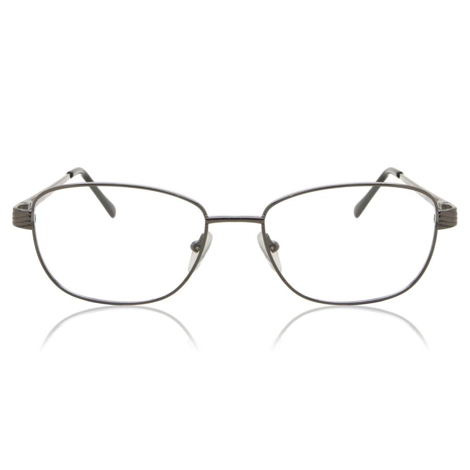 Heren Ovaal Volledige rand Metaal Grijs Bril - Anti-Blauwlichtglazen - SmartBuy Collection