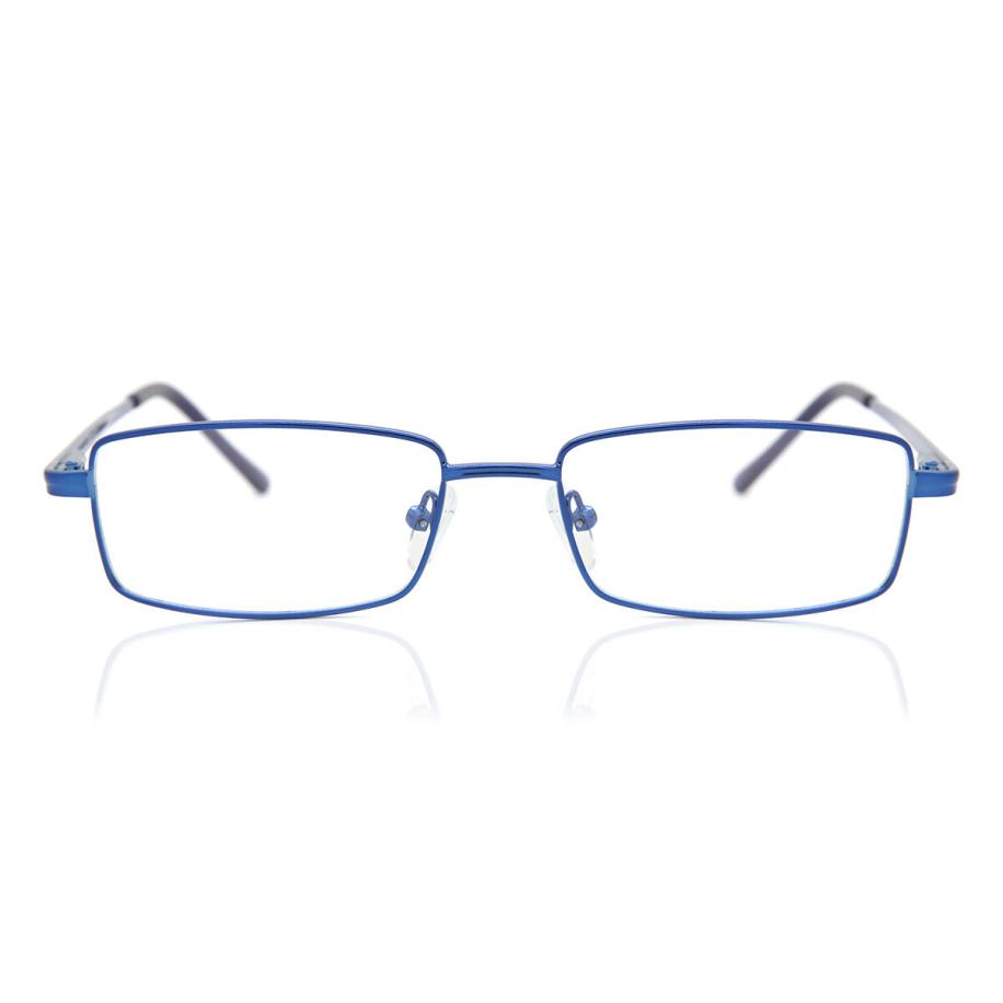 Heren Rechthoek Volledige rand Metaal Blauw Bril - Anti-Blauwlichtglazen - SmartBuy Collection