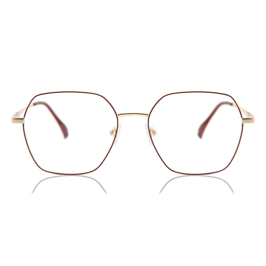 Heren Geometric Volledige rand Metaal Goud Bril - Anti-Blauwlichtglazen - SmartBuy Collection