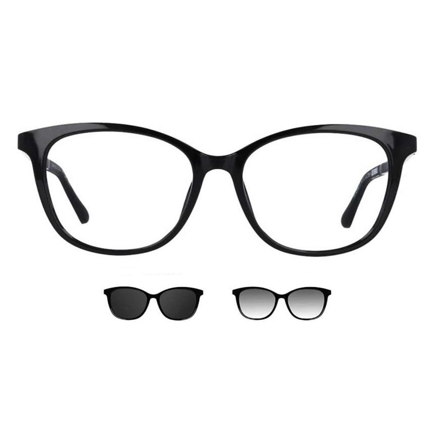 Dames Cat-eye Clip-On Plastic Zwart Bril - Anti-Blauwlichtglazen - SmartBuy Collection