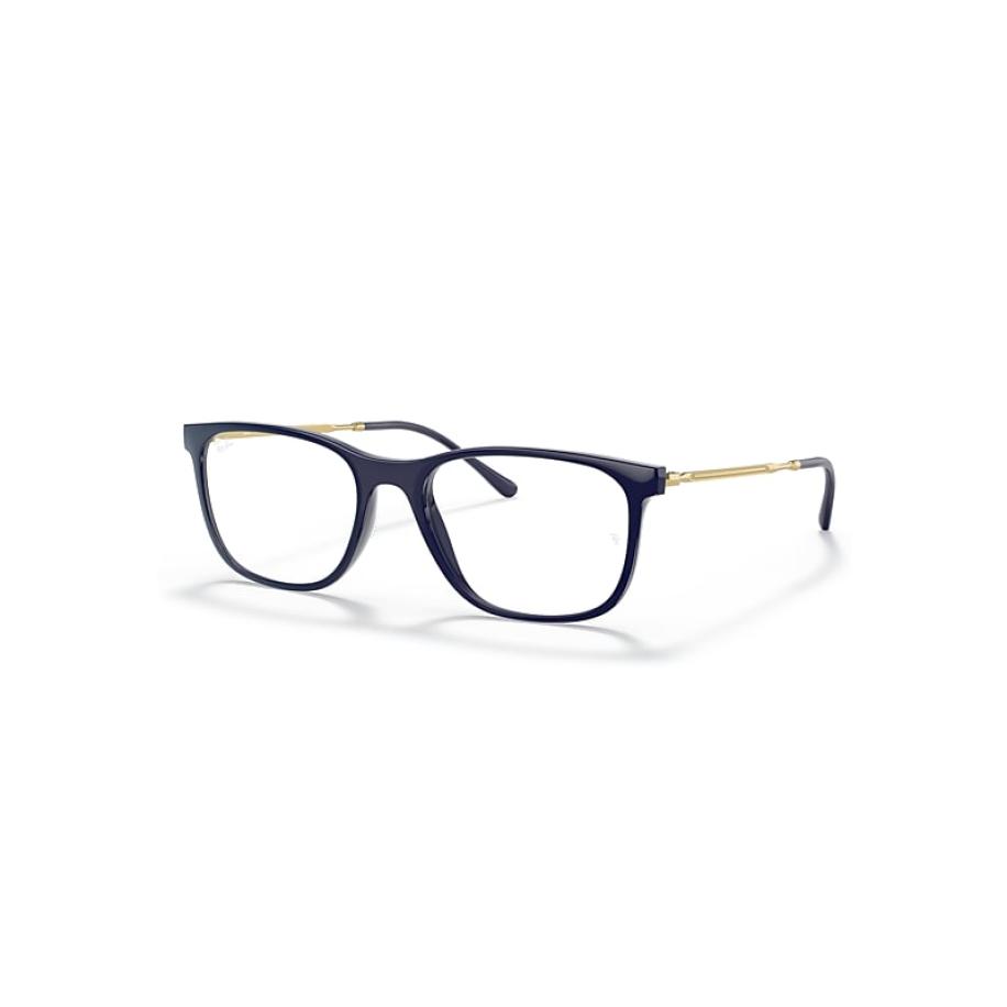 Ray-Ban Rb7244 Optics Goud montuur Helder glazen Gepolariseerd 53-18
