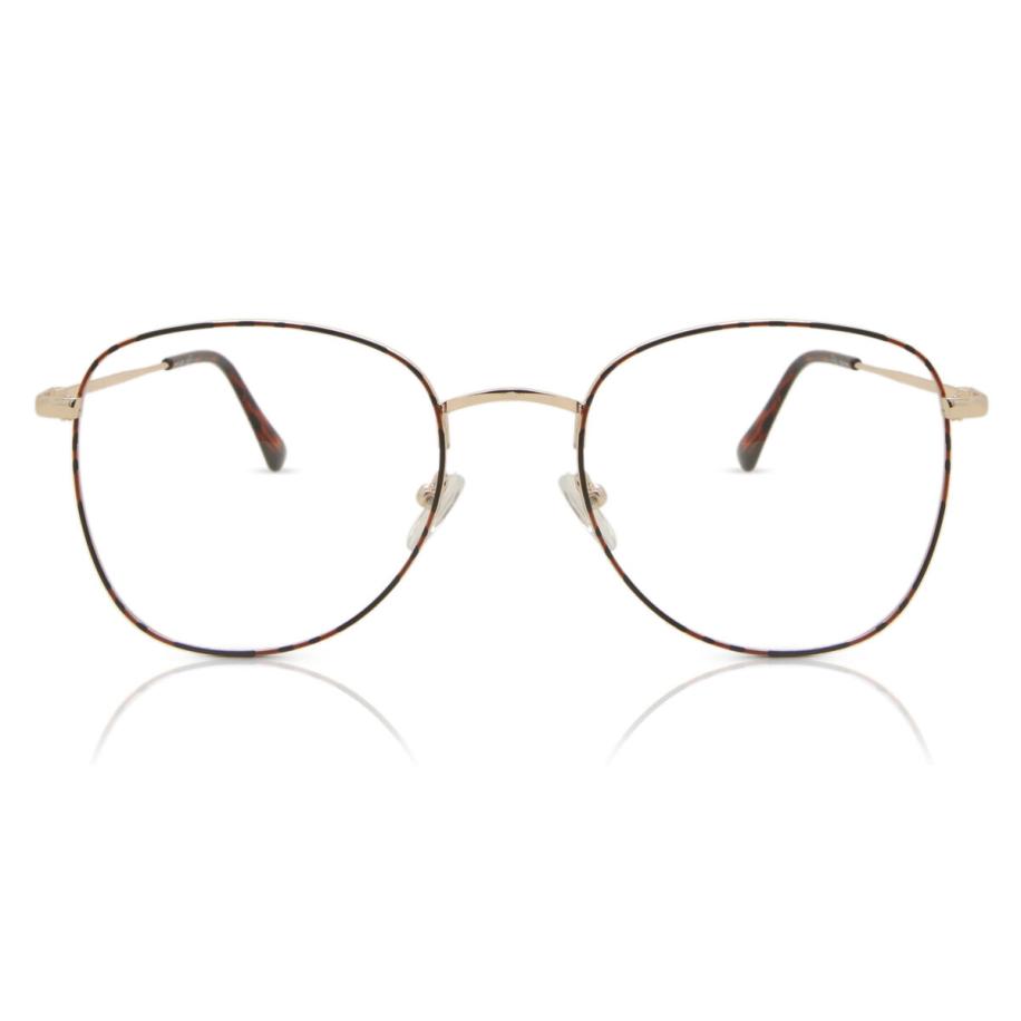 Heren Ovaal Volledige rand Metaal Goud Bril - Anti-Blauwlichtglazen - SmartBuy Collection