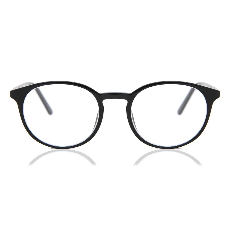 Heren Rond Volledige rand Plastic Zwart Bril - Anti-Blauwlichtglazen - SmartBuy Collection