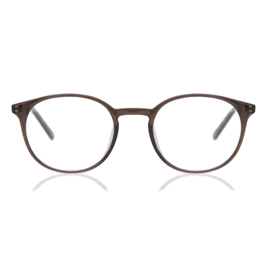 Heren Rond Volledige rand Plastic Bruin Bril - Anti-Blauwlichtglazen - SmartBuy Collection