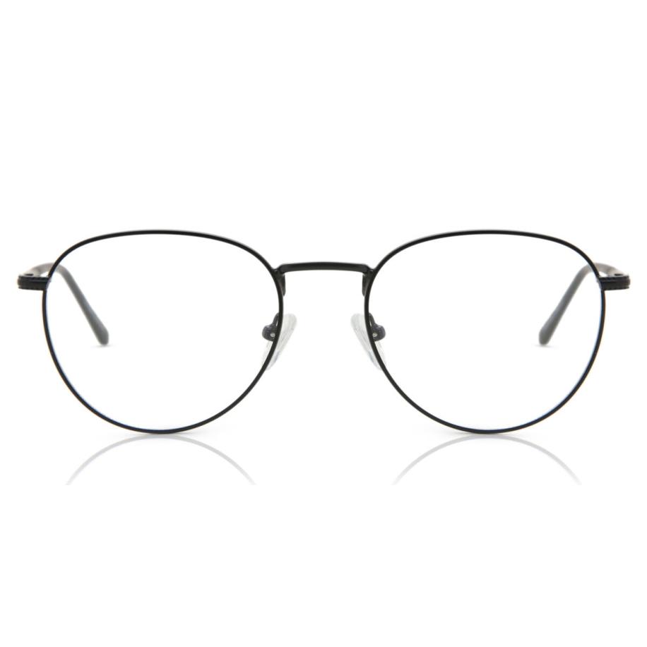 Heren Ovaal Volledige rand Metaal Grijs Bril - Anti-Blauwlichtglazen - SmartBuy Collection