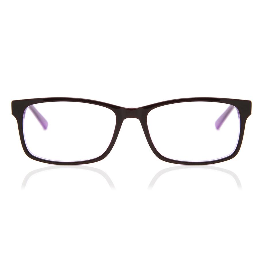 Heren Rechthoek Volledige rand Plastic Purple Bril - Anti-Blauwlichtglazen - SmartBuy Collection