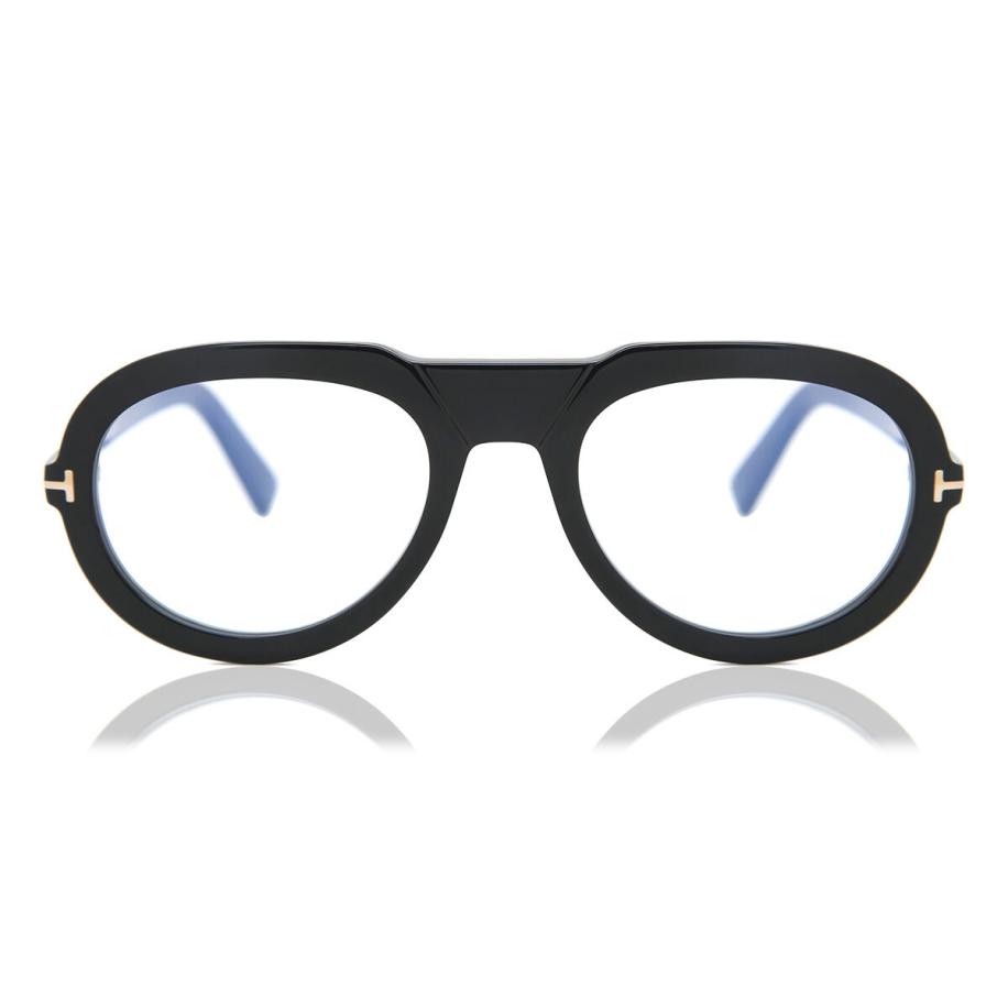 Tom Ford FT5756-B 1 Blauw-Light Block Zwart Heren Bril