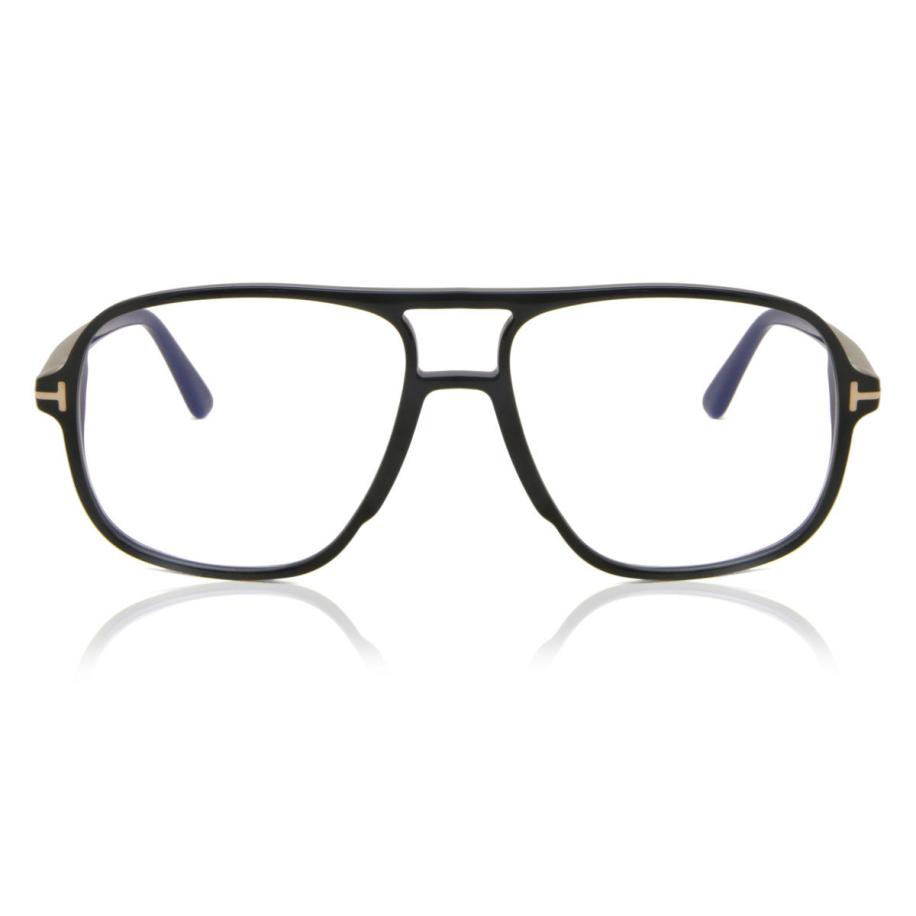 Tom Ford FT5737-B 1 Blauw-Light Block Zwart Heren Bril