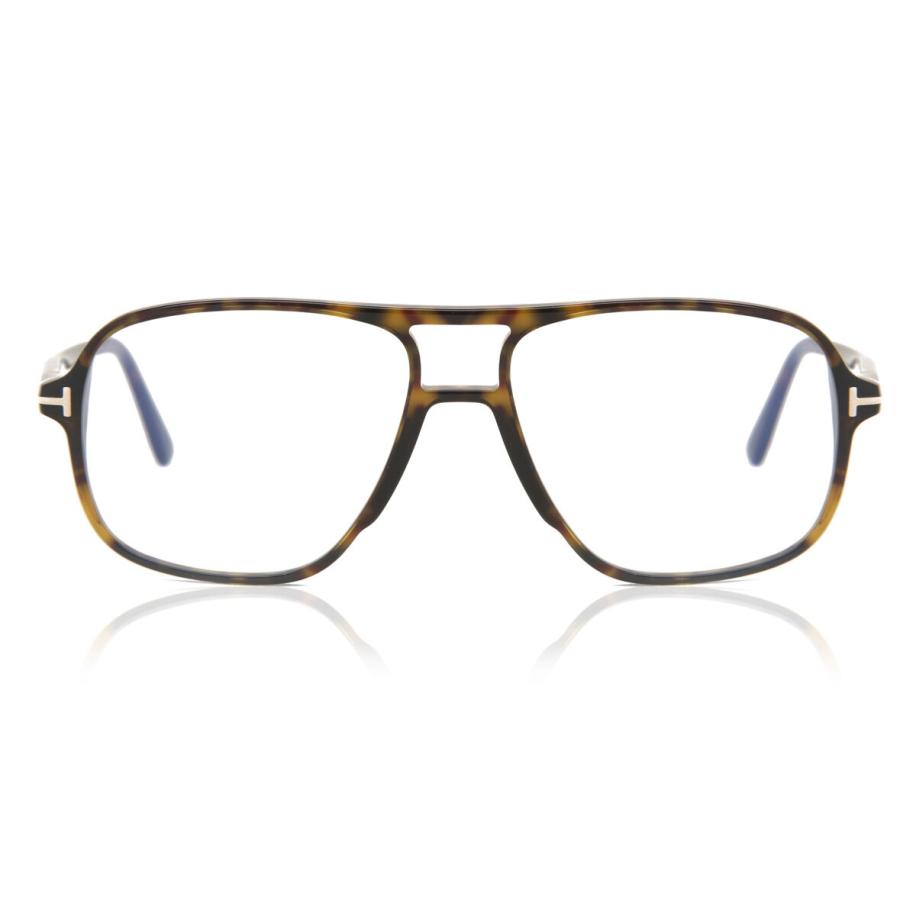 Tom Ford FT5737-B 52 Blauw-Light Block Tortoiseshell Heren Bril