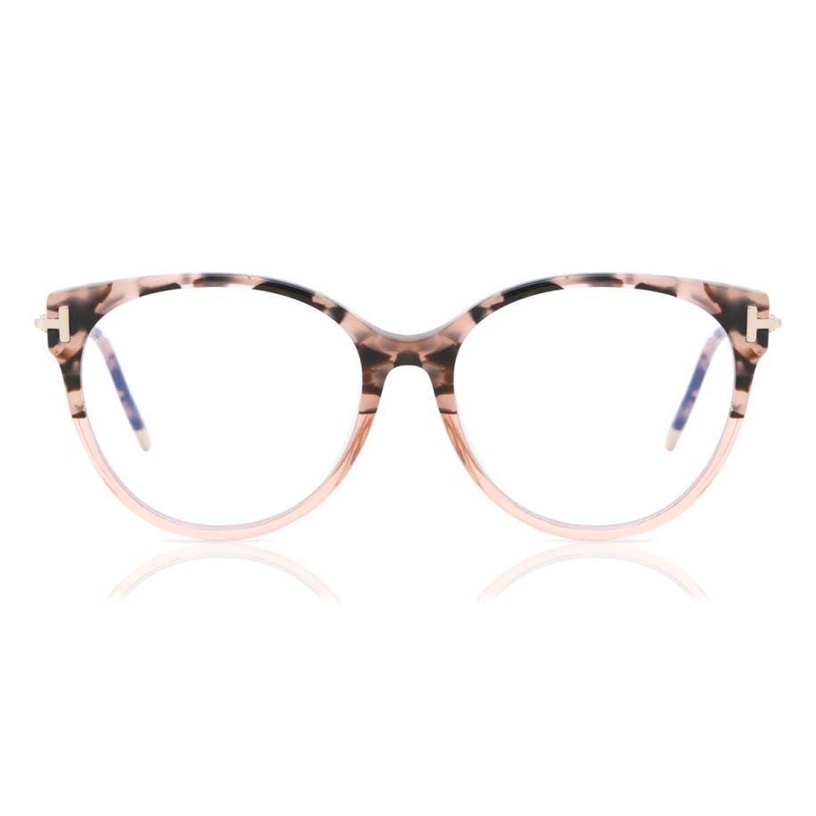 Tom Ford FT5770-B 55 Blauw-Light Block Tortoiseshell Dames Bril
