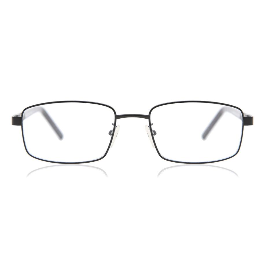 Heren Rechthoek Volledige rand Metaal Zwart Bril - Anti-Blauwlichtglazen - SmartBuy Collection
