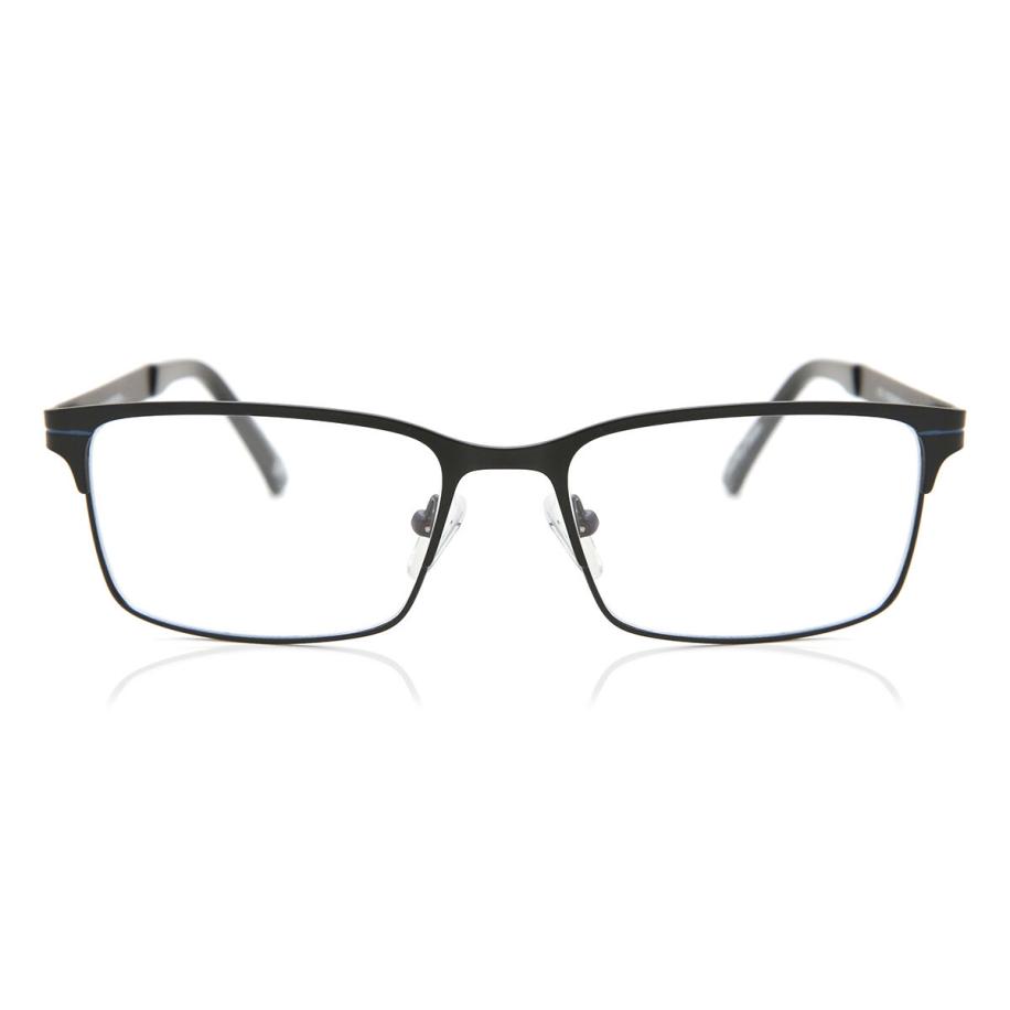 Heren Rechthoek Volledige rand Metaal Zwart Bril - Anti-Blauwlichtglazen - SmartBuy Collection