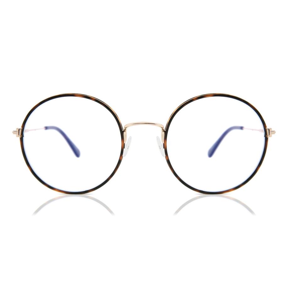 Tom Ford FT5632-B 52 Blauw-Light Block Tortoiseshell Dames Bril