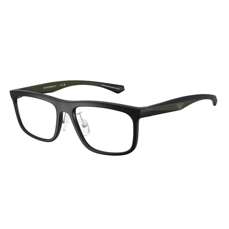 Emporio Armani EA3246F Aziatische pasvorm 5001 Zwart Heren Bril