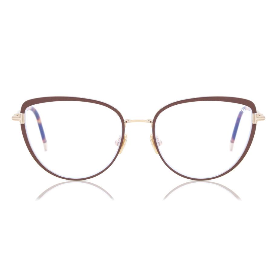 Tom Ford FT5741-B 48 Blauw-Light Block Bruin Dames Bril