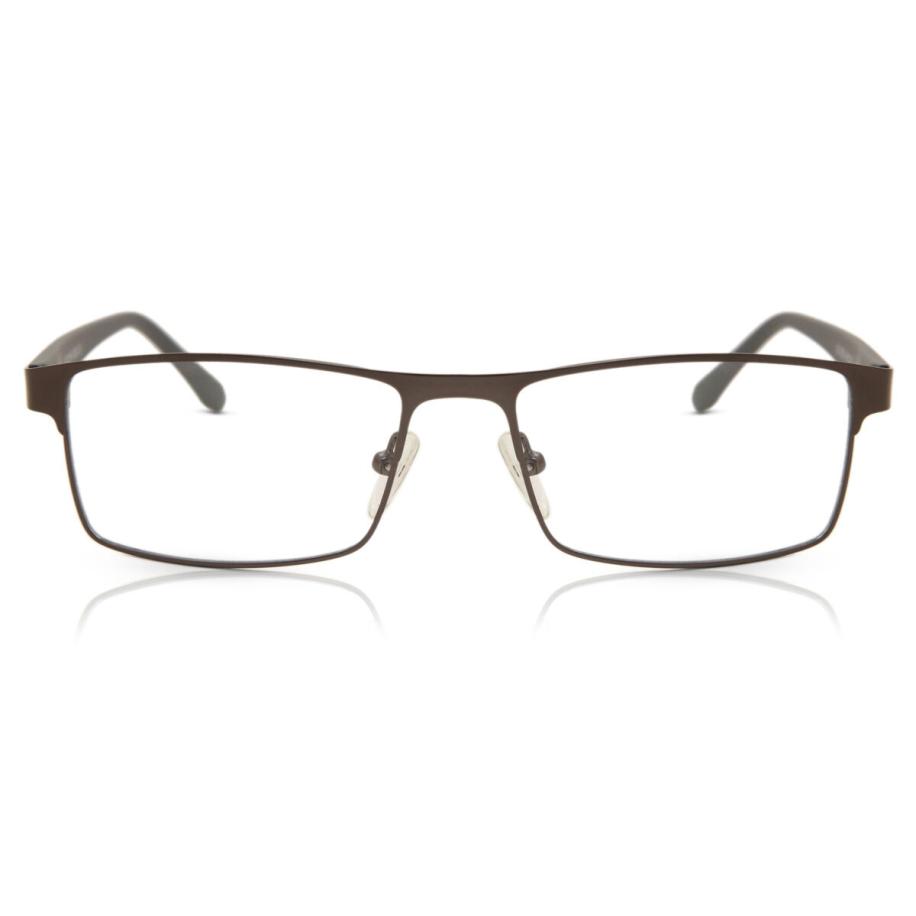 Heren Rechthoek Volledige rand Metaal Bruin Bril - Anti-Blauwlichtglazen - SmartBuy Collection