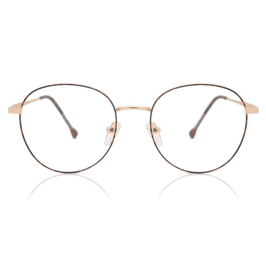 Heren Ovaal Volledige rand Metaal Goud Bril - Anti-Blauwlichtglazen - SmartBuy Collection