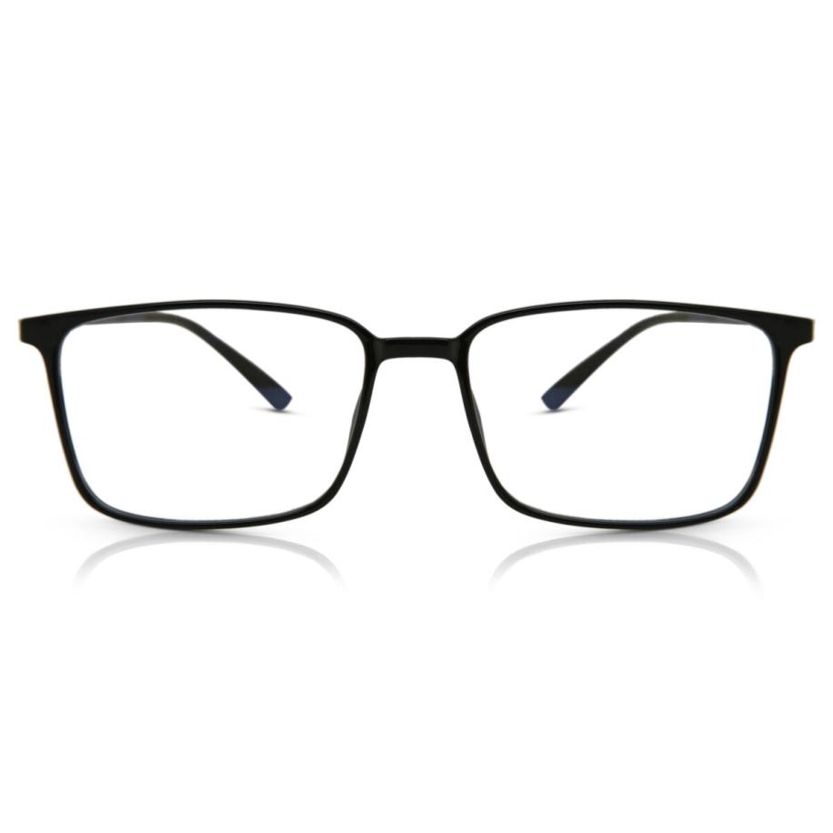 Heren Rechthoek Volledige rand Plastic Zwart Bril - Anti-Blauwlichtglazen - SmartBuy Collection