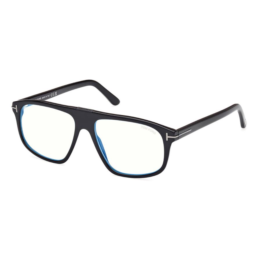 Tom Ford FT5901-B-N 1 Blauw-Light Block Zwart Heren Bril