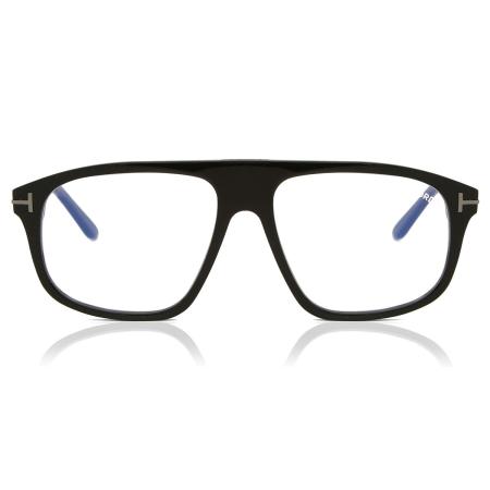 Tom Ford FT5901-B-N 001 Blauw-Light Block Zwart Heren Bril