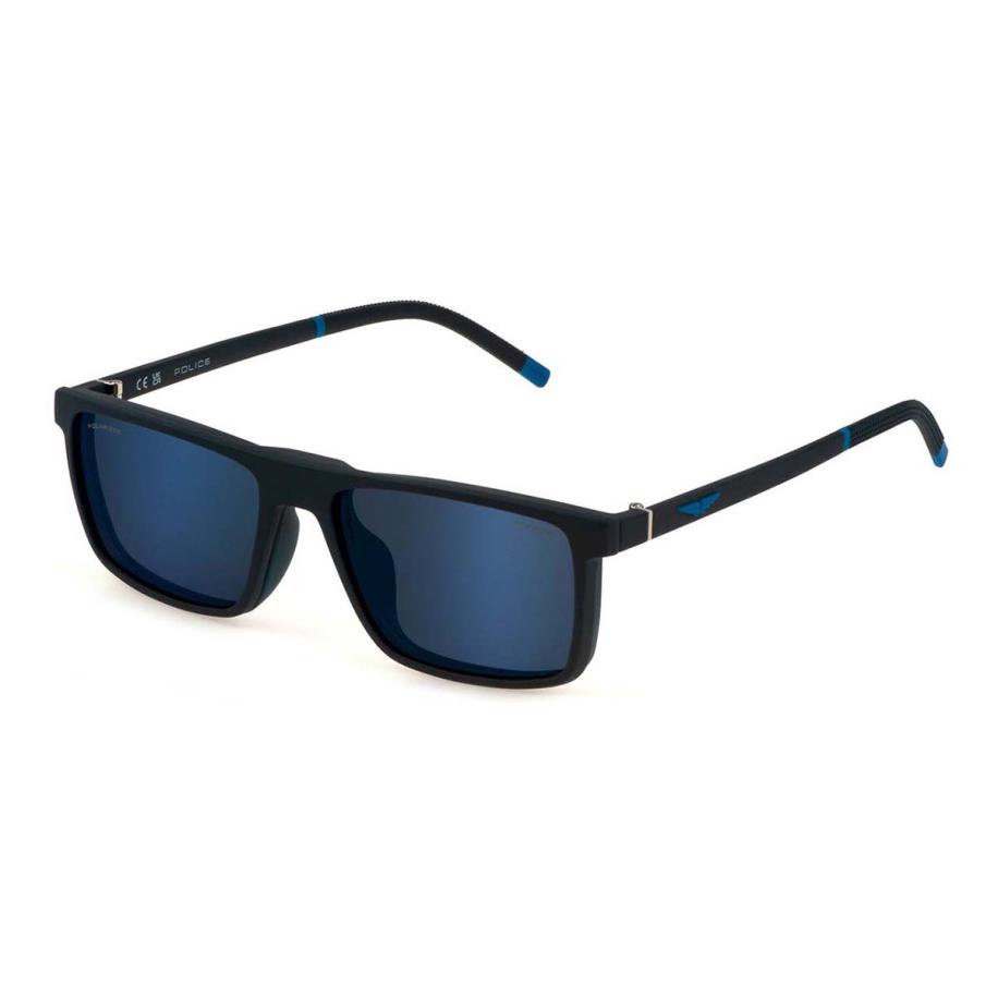 Police UPLL74 SOLSTICE LITE 1 With Clip-On ABIP Blauw Heren Bril