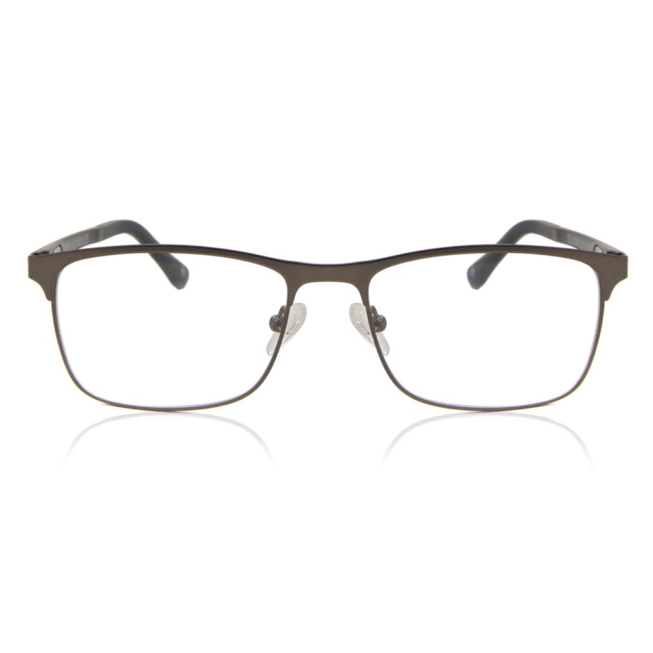 Heren Rechthoek Volledige rand Metaal Grijs Bril - Anti-Blauwlichtglazen - SmartBuy Collection