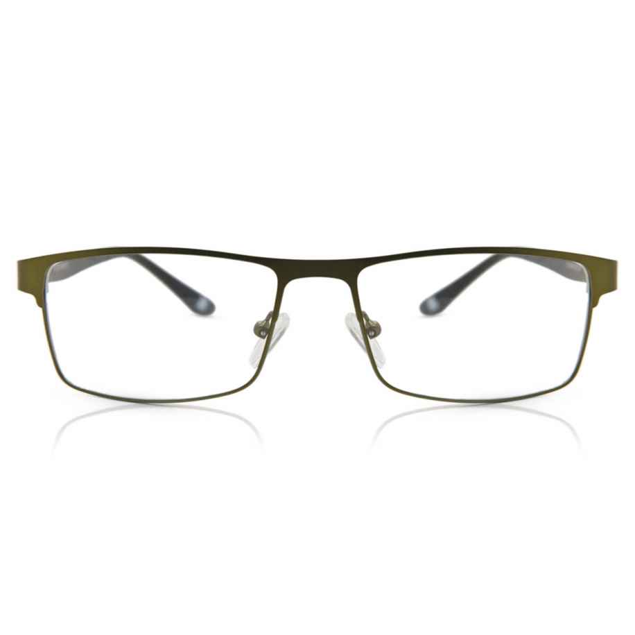 Heren Rechthoek Volledige rand Metaal Groen Bril - Anti-Blauwlichtglazen - SmartBuy Collection