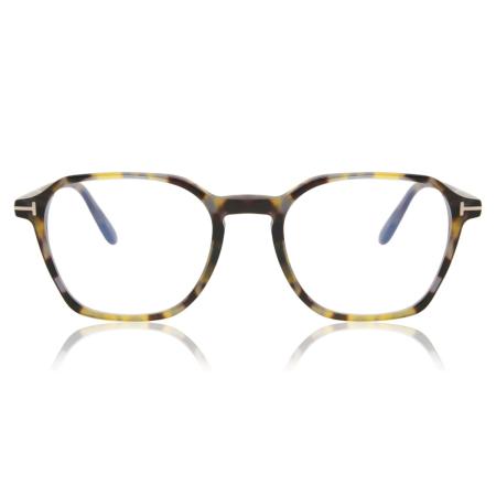 Tom Ford FT5804-B 055 Blauw-Light Block Tortoiseshell Heren Bril