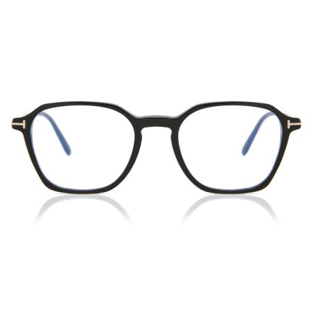 Tom Ford FT5804-B 001 Blauw-Light Block Zwart Heren Bril